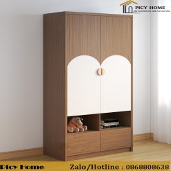 Tủ quần áo trẻ em cánh mở gỗ công nghiệp