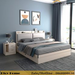 Giường ngủ gỗ công nghiệp MDF chống ẩm hiện đại